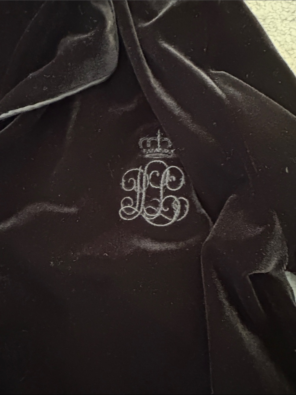 Ralph Lauren Lounge Velvet Pajama Set - Black - Picture 3 of 8